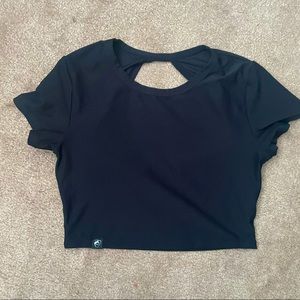 SOLD Alphalete Crop Cutout Back Tee